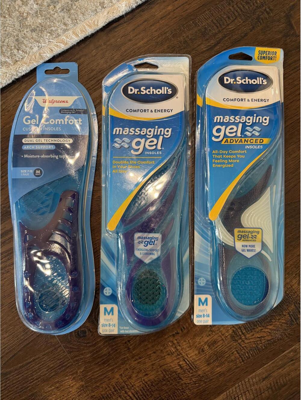 Dr. Scholl's | Men's Gel Shoe Insoles| Size M (8-14) | NIB | 1101